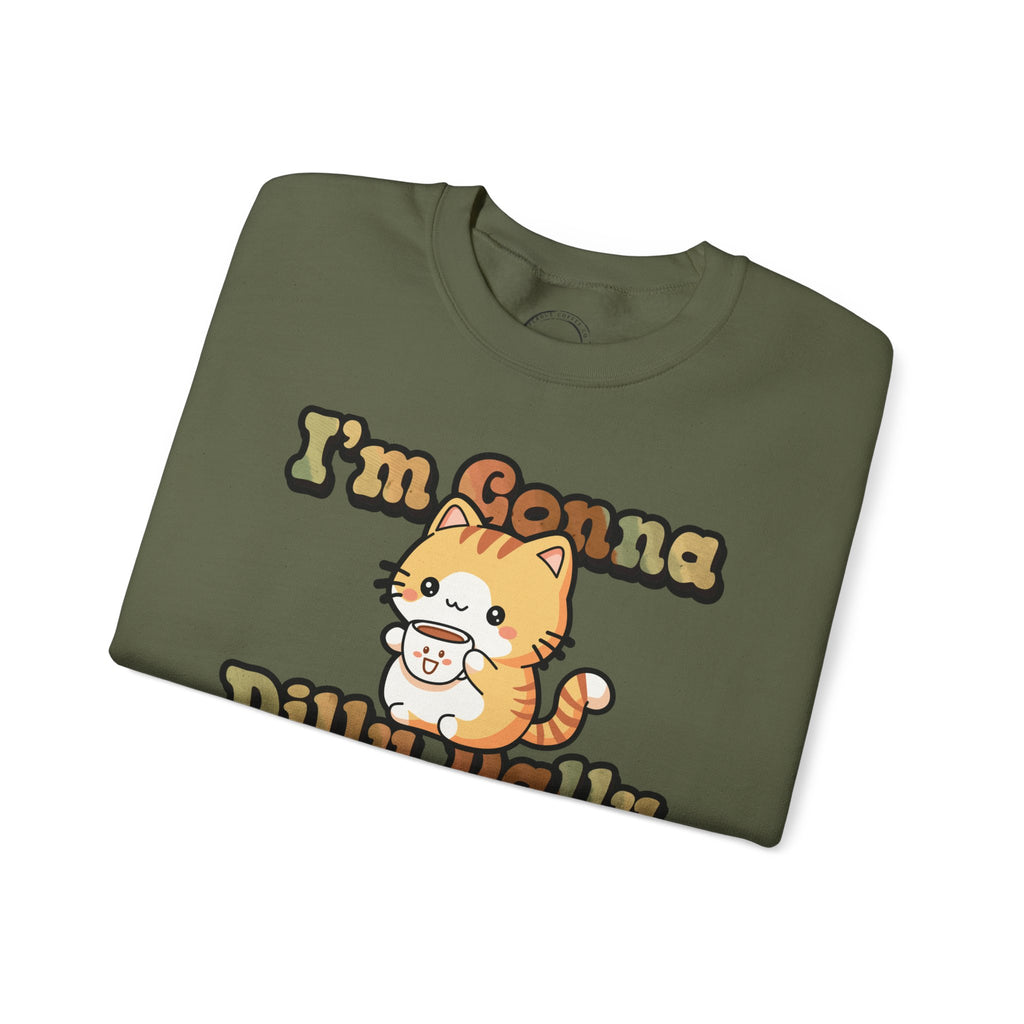 Dilly Dally Coffee Cat Sweater