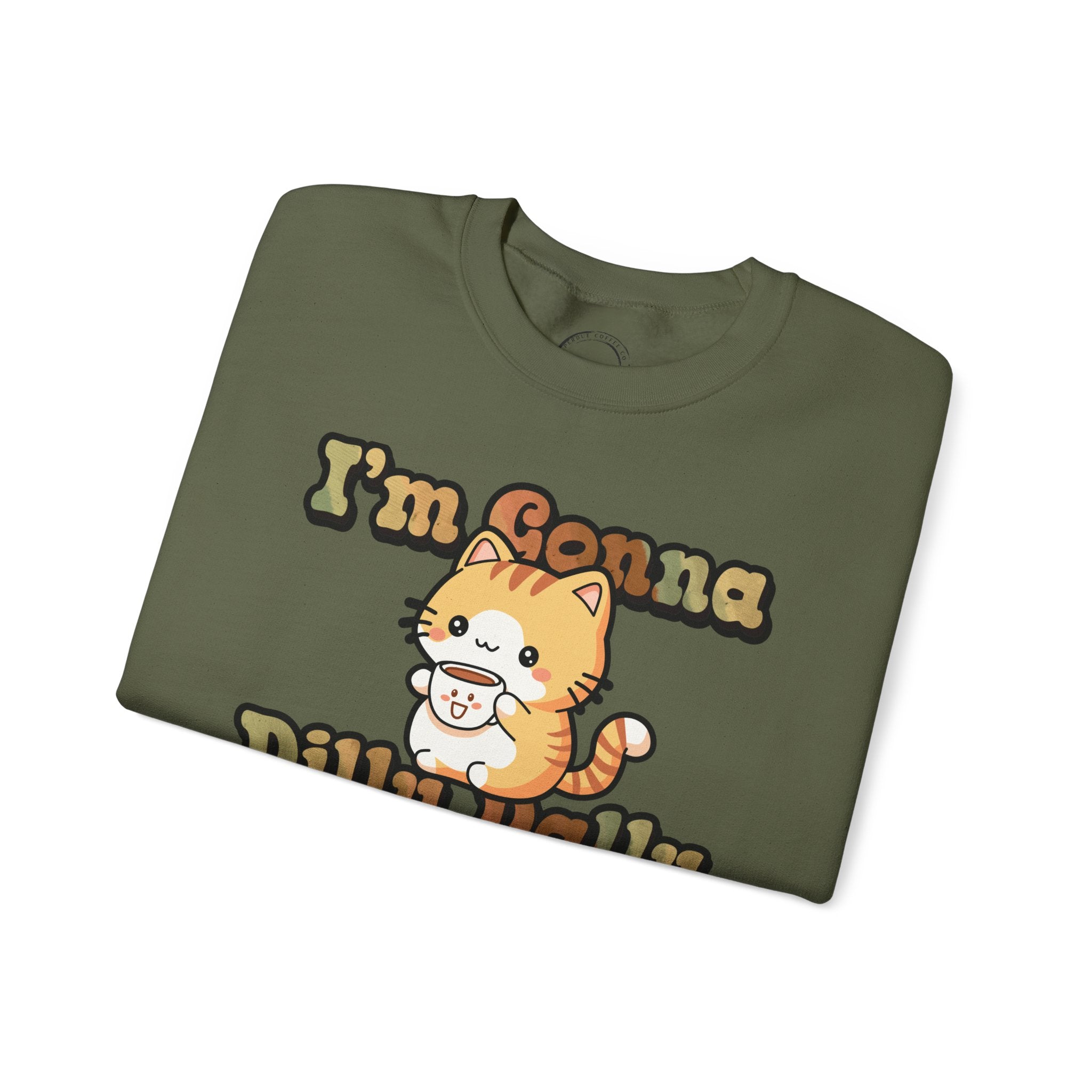 Dilly Dally Coffee Cat Sweater