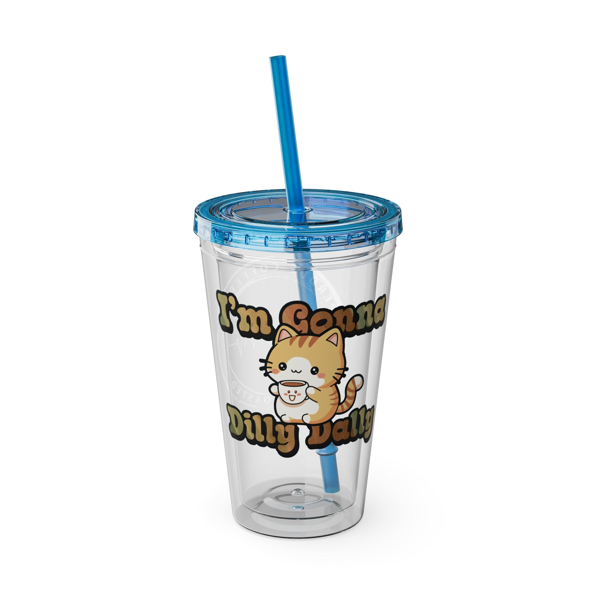 Dilly Dally Coffee Cat Tumbler