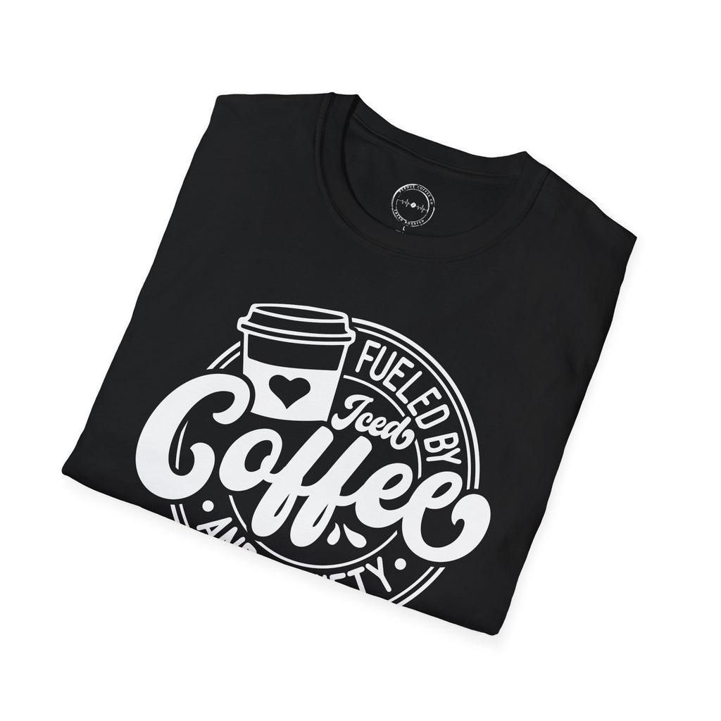 Coffee & Anxiety T-Shirt — "Fueled by Coffee and Anxiety" Graphic Tee