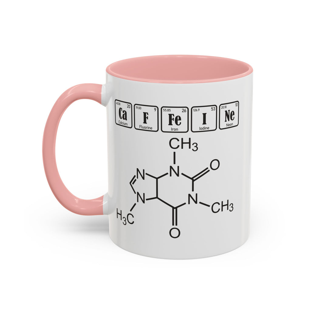 Caffeine Molecule Accent Mug — Chemistry Coffee Cup (11/15oz)