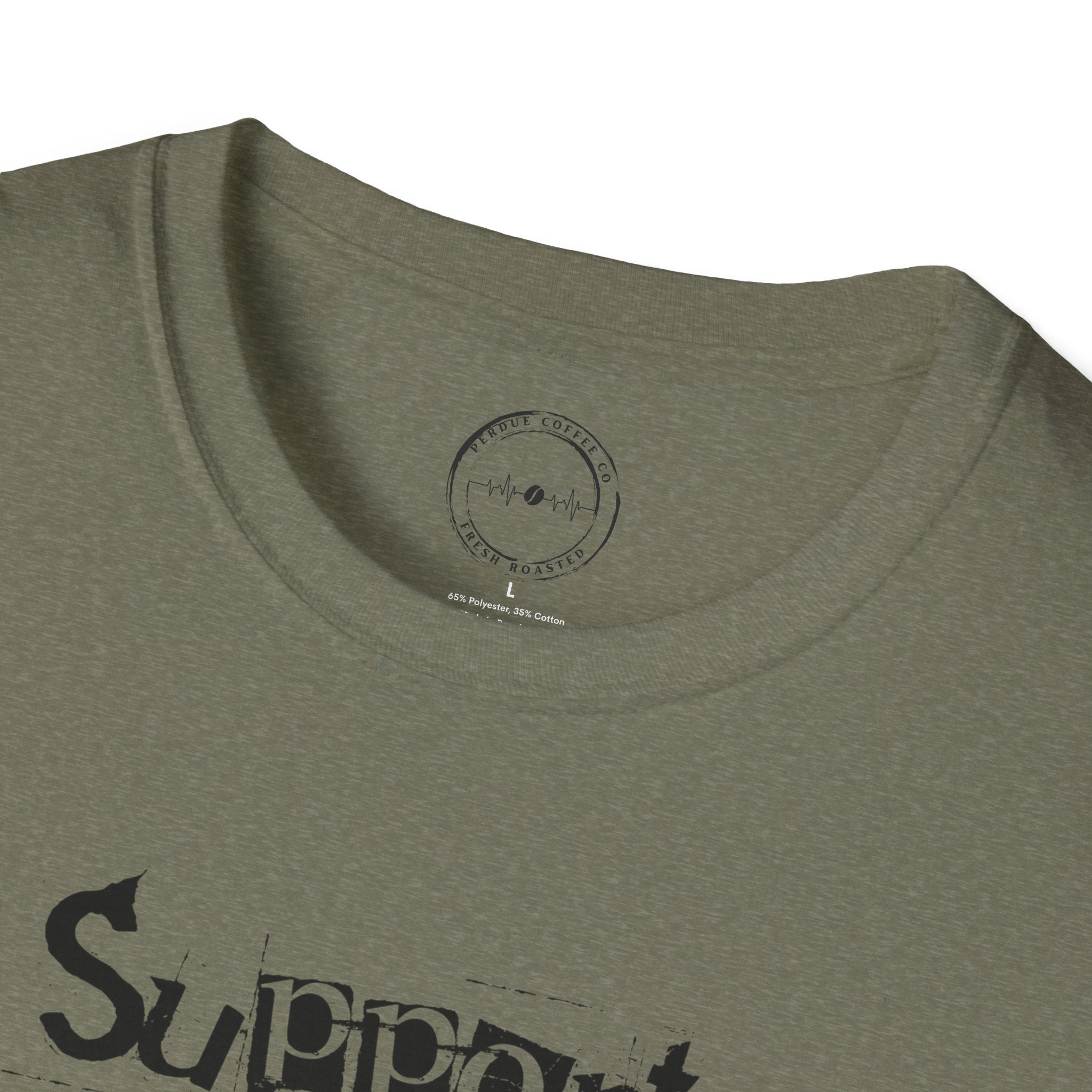 Support Your Local Coffee Dealer unisex soft style tee