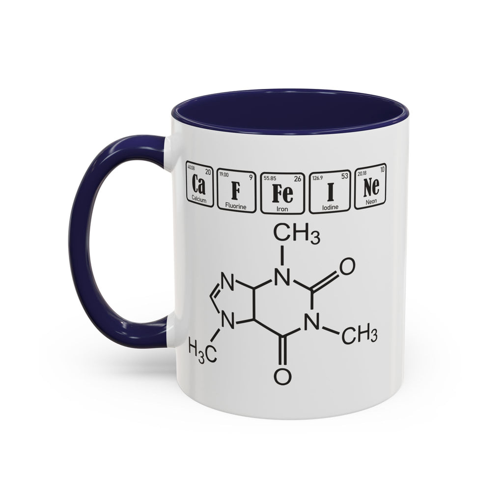 Caffeine Molecule Accent Mug — Chemistry Coffee Cup (11/15oz)