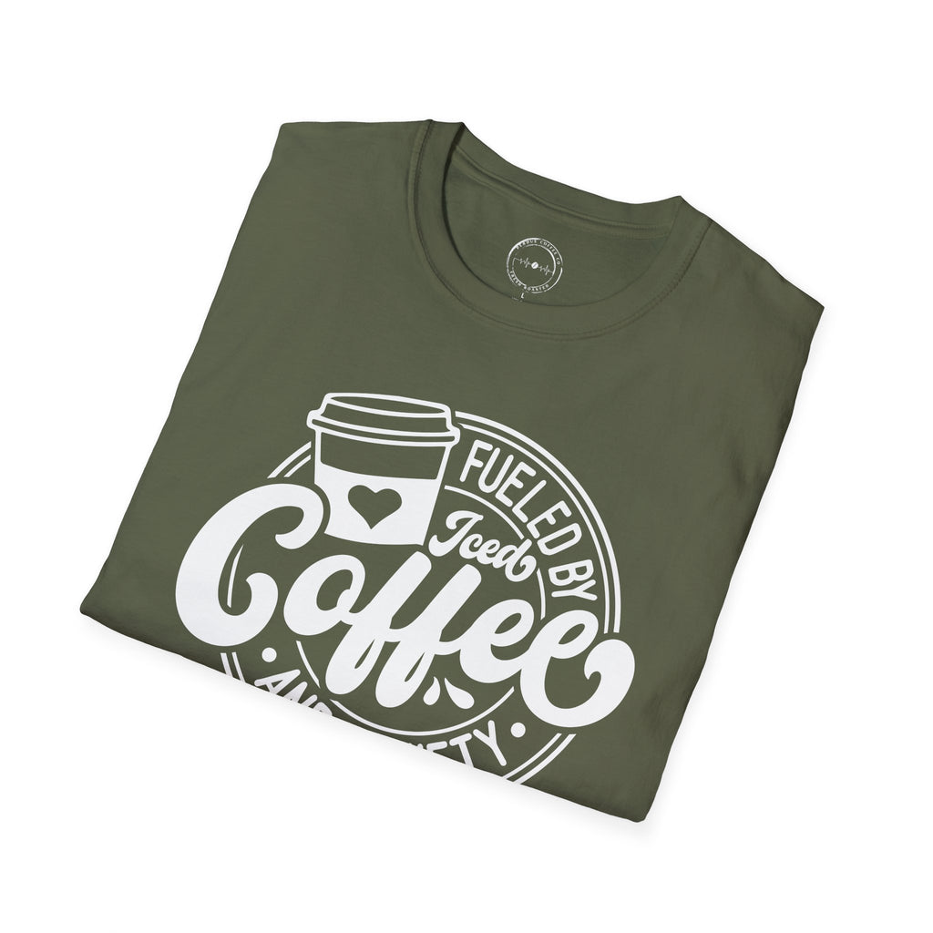 Coffee & Anxiety T-Shirt — "Fueled by Coffee and Anxiety" Graphic Tee