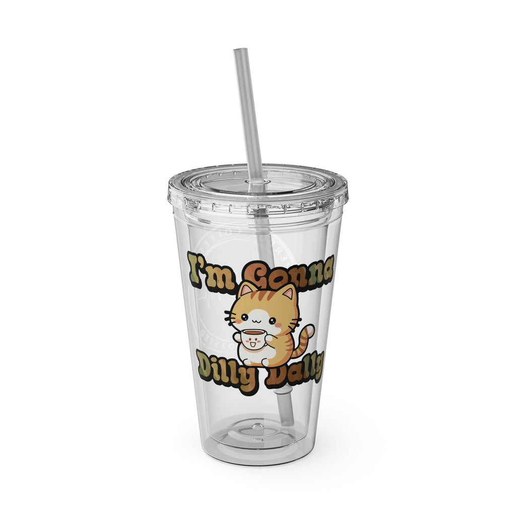 Dilly Dally Coffee Cat Tumbler