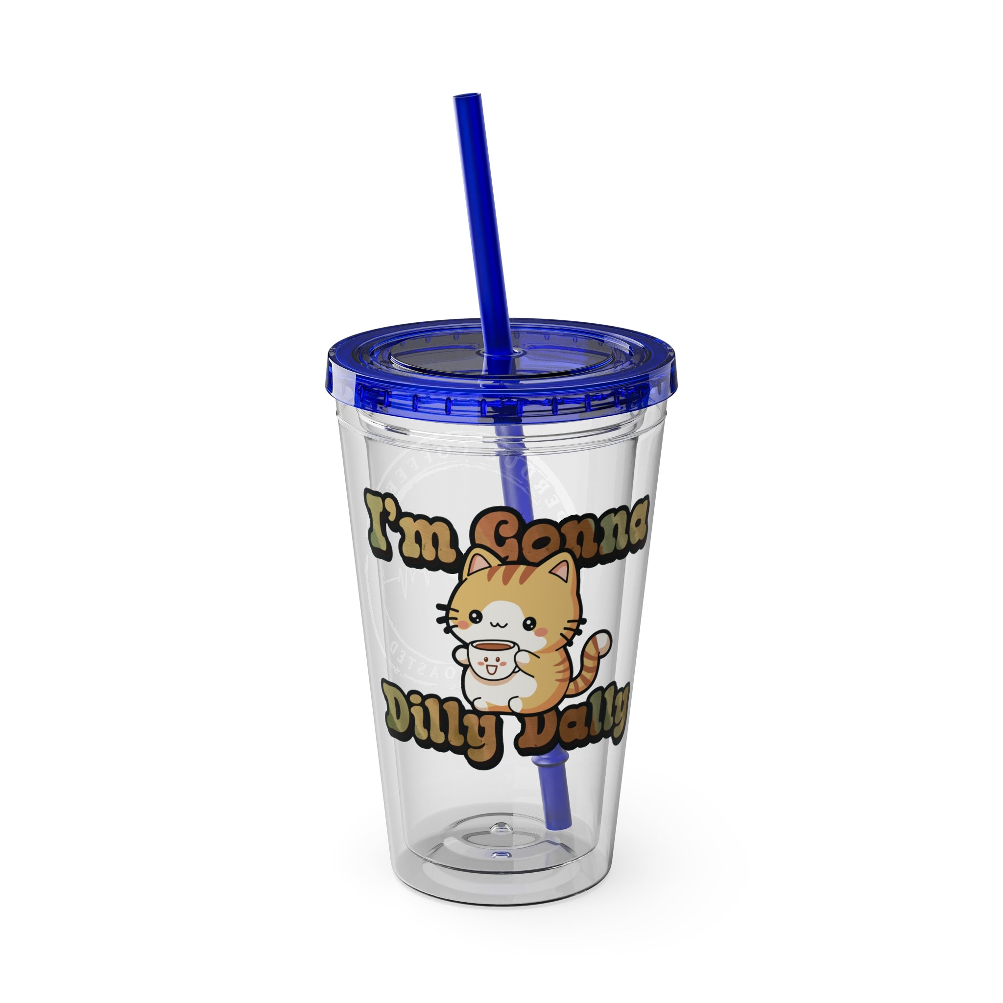 Dilly Dally Coffee Cat Tumbler