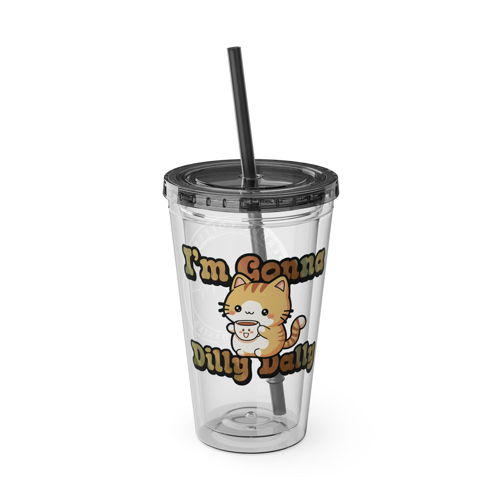 Dilly Dally Coffee Cat Tumbler