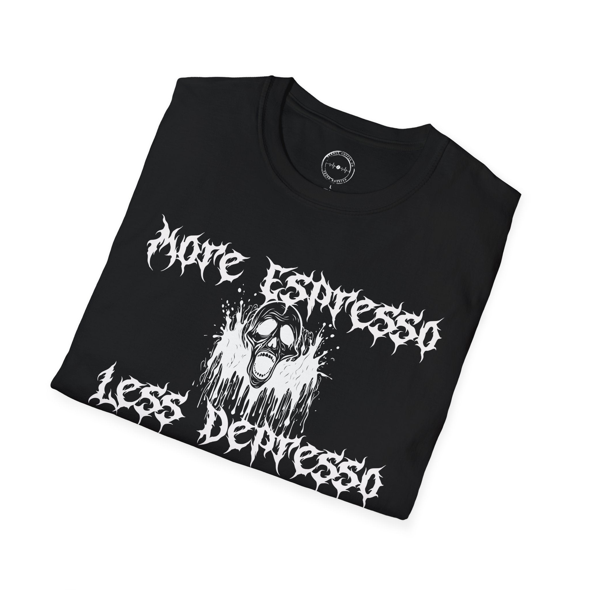 More Espresso Less Depresso Heavy Metal Tee