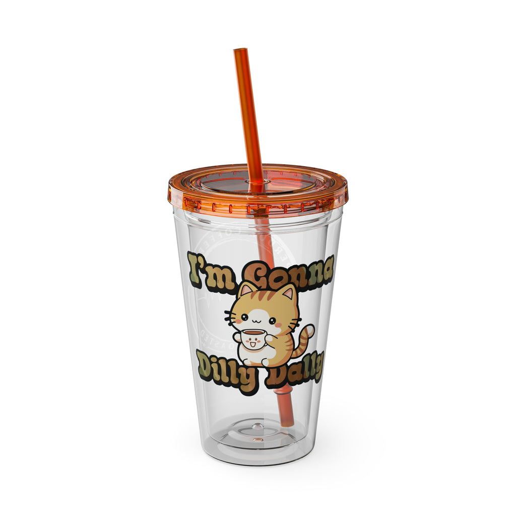 Dilly Dally Coffee Cat Tumbler