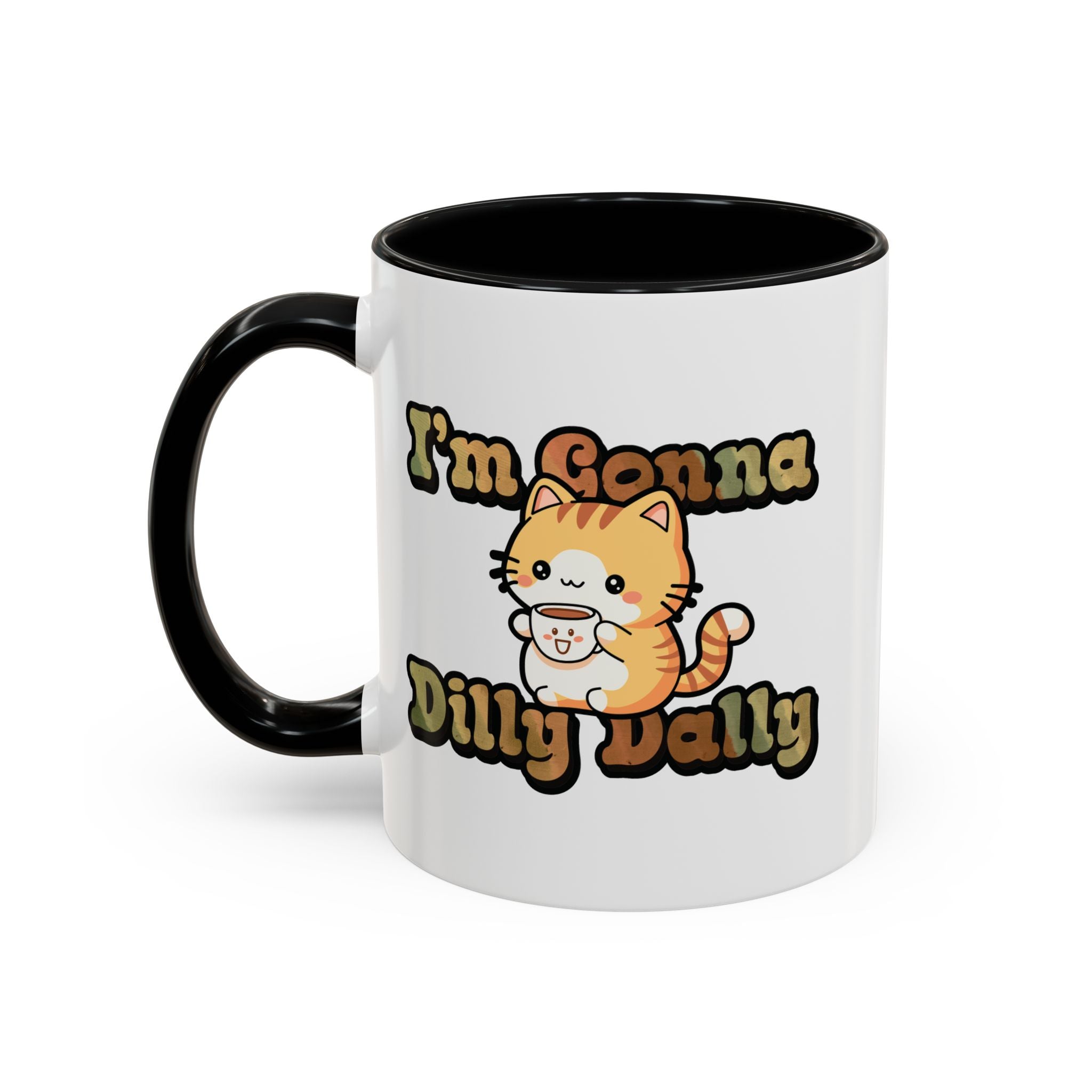 Dilly Dally Cat Coffee mug